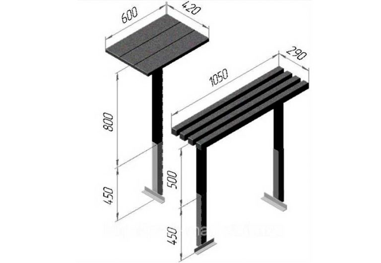 Лавочка и столик на кладбище своими руками чертежи