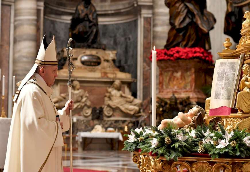 Папа Римский на рождественской Мессе