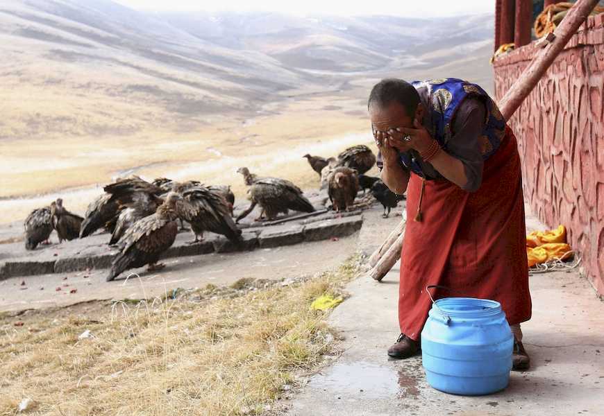 Погребальная церемония в Тибете